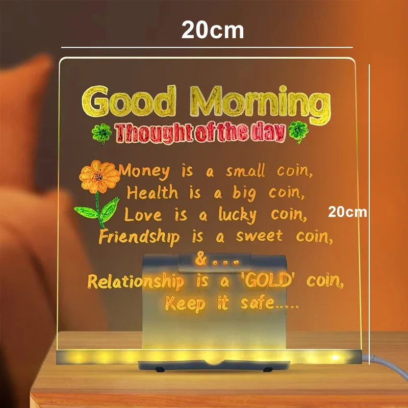 LED acrylic message board