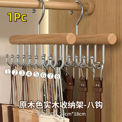 Multi-hook clothing hanger organizer