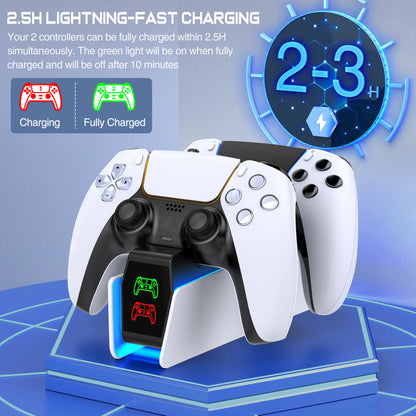 RGB Dual Controller Charging Station Dock