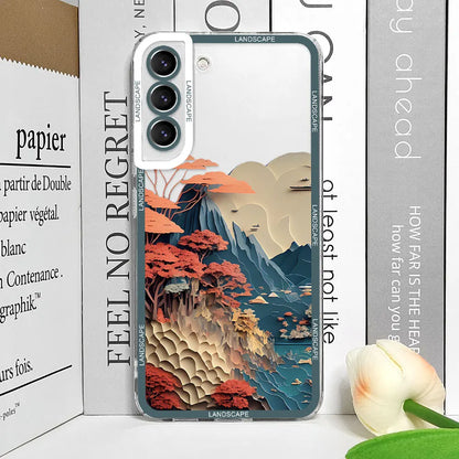 Transparent Mountain Landscape Silicone Case