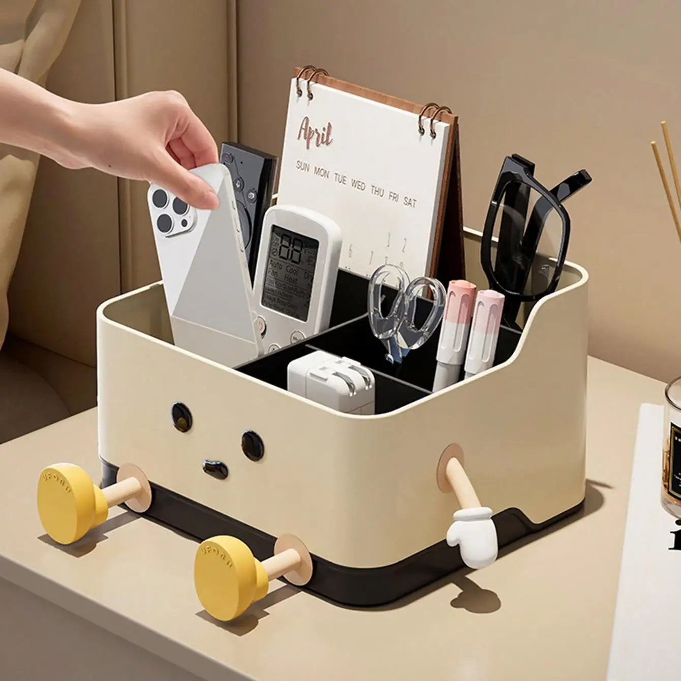 Multifunctional desktop storage box