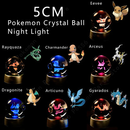 Pokemon 3D Crystal Ball LED Night Light