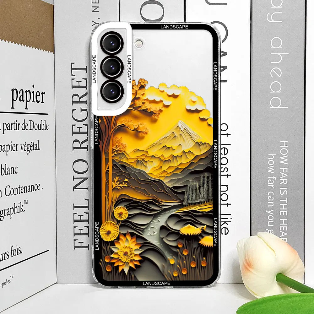 Transparent Mountain Landscape Silicone Case