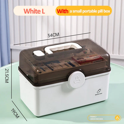 Family medicine organizer storage box