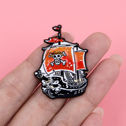 Enamel brooch pin set