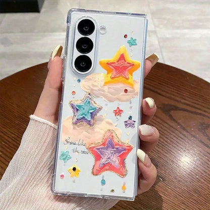 Transparent Tiger Print Foldable Phone Case