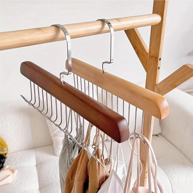 Multi-hook clothing hanger organizer