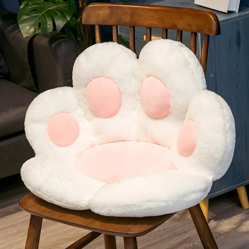 Cat paw plush floor cushion
