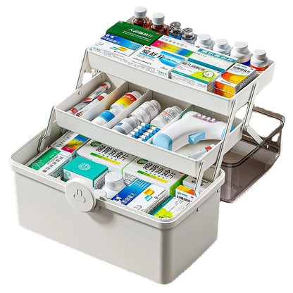 Family medicine organizer storage box