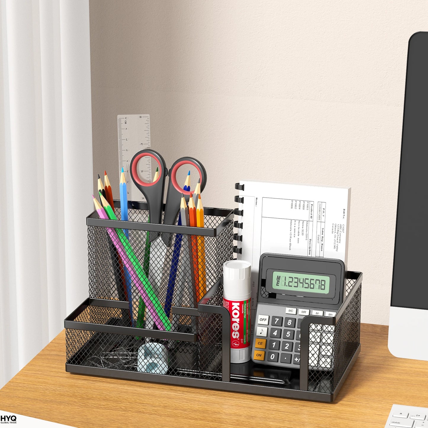Black Mesh Desk Organizer