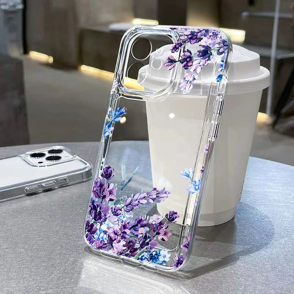 Transparent Floral Phone Case