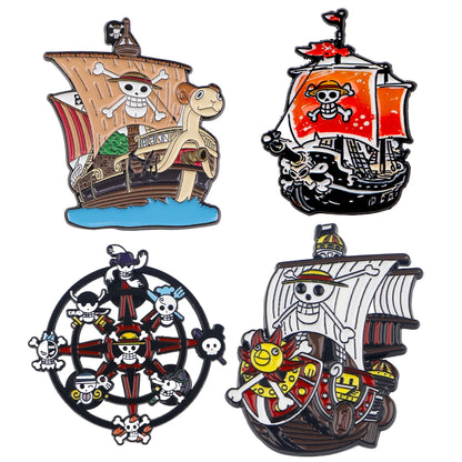 Enamel brooch pin set