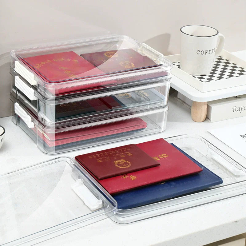 Transparent A4 Document Storage Box