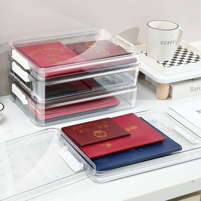Transparent A4 Document Storage Box