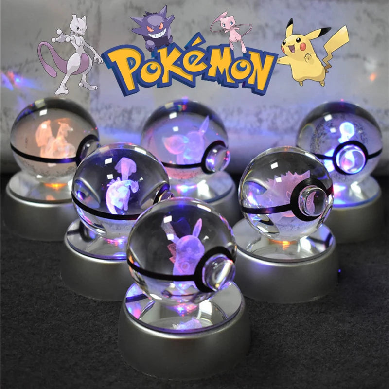 Pokemon 3D Crystal Ball LED Night Light