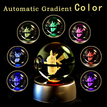 Pokemon 3D Crystal Ball LED Night Light
