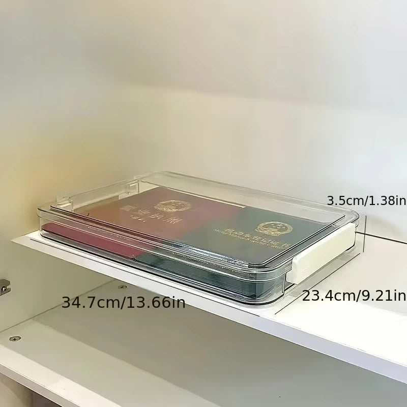Transparent A4 Document Storage Box