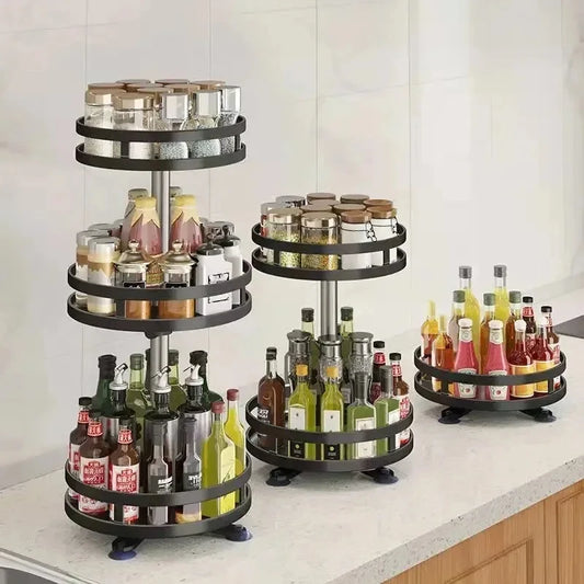 360-Degree Rotating Metal Spice Rack