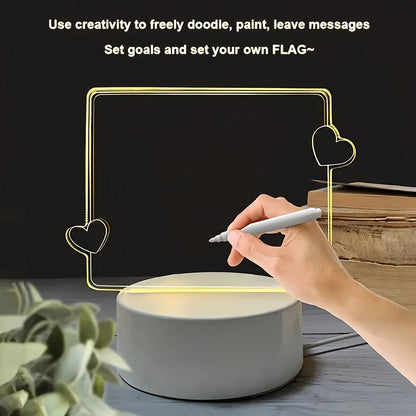 Erasable message board night light
