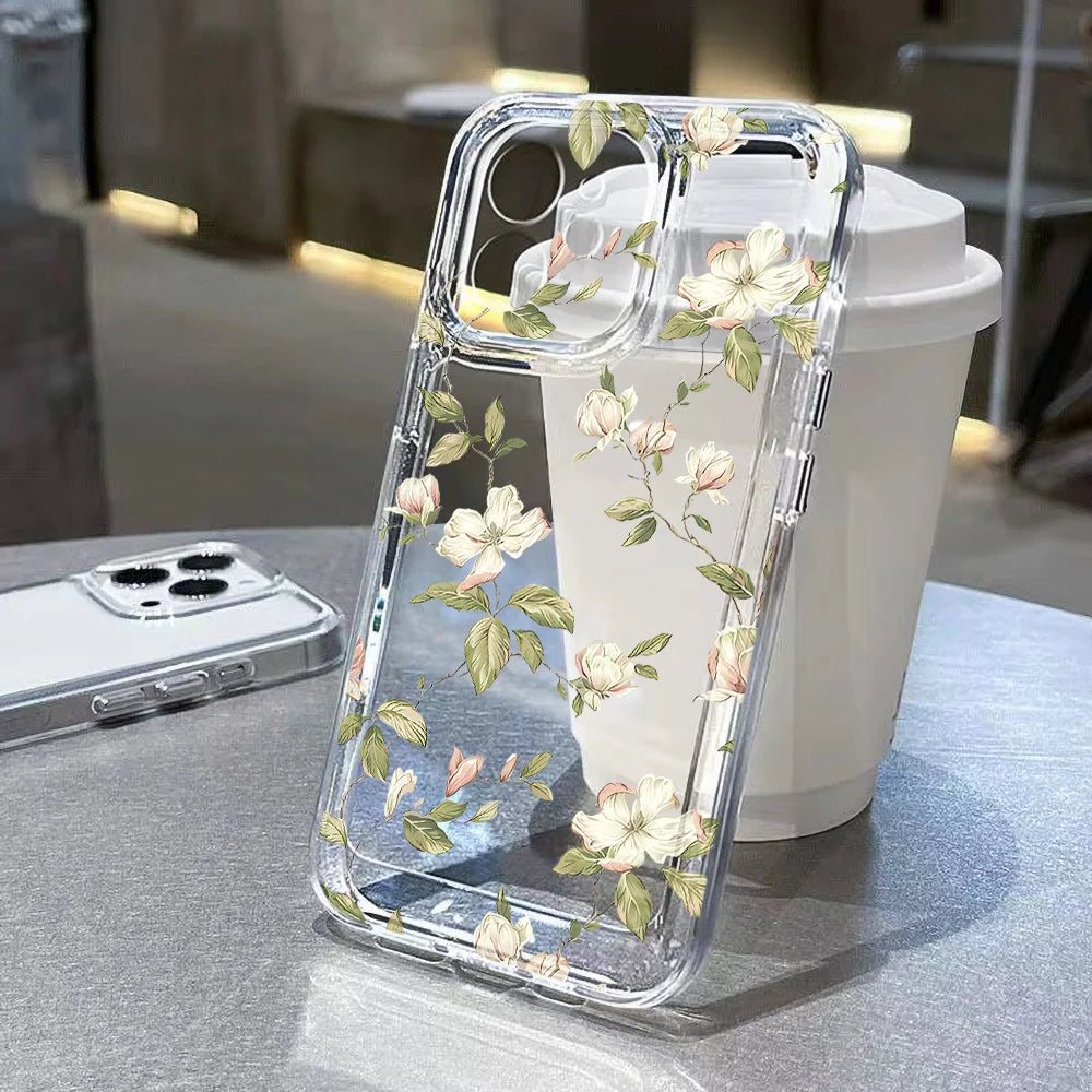 Transparent Floral Phone Case
