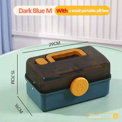 Family medicine organizer storage box