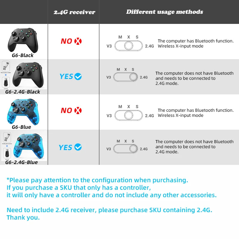 G6 Wireless Hall Trigger Game Controller