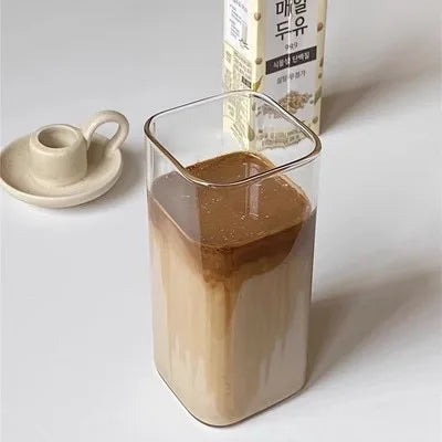 400ML Square Heat-Resistant Glass Cup