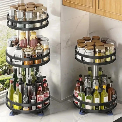 360-Degree Rotating Metal Spice Rack