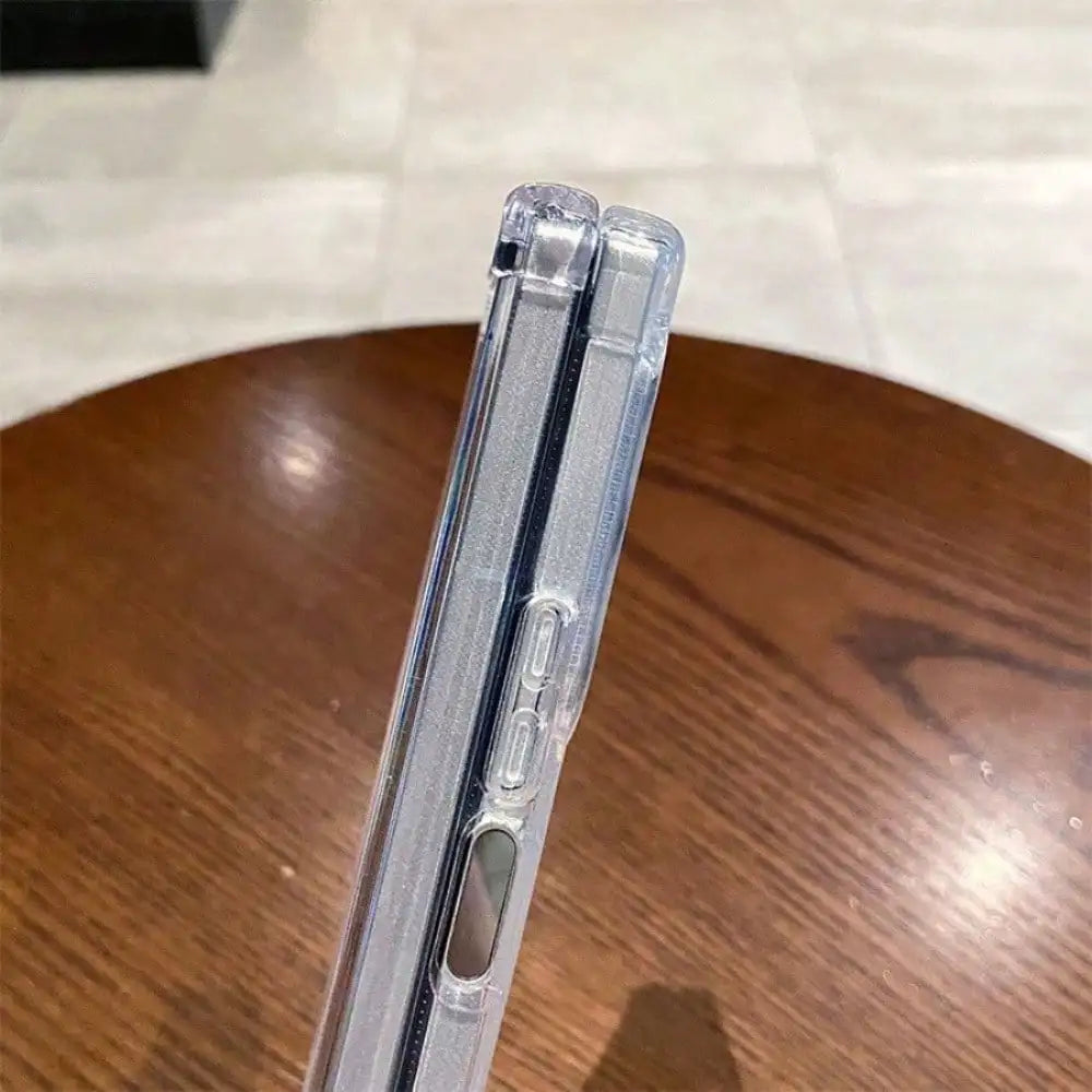 Transparent Tiger Print Foldable Phone Case