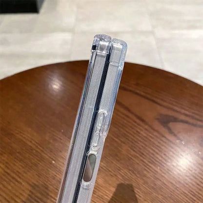 Transparent Tiger Print Foldable Phone Case